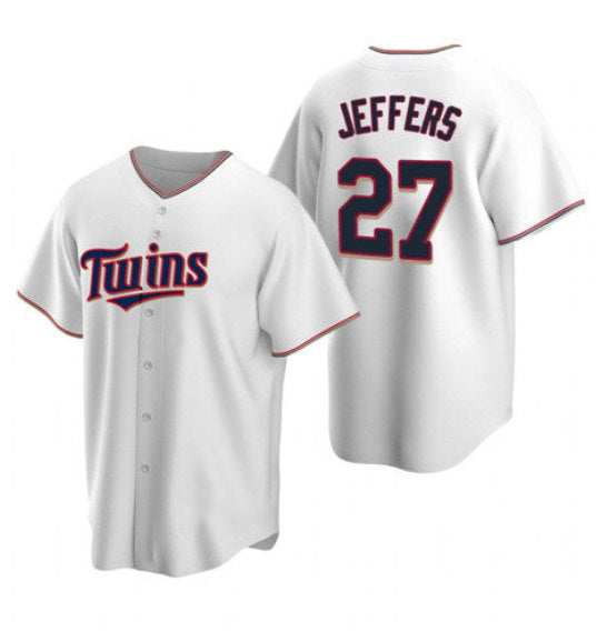 Minnesota Twins #27 Ryan Jeffers White MWATKINS Cool Base Stitched Jersey