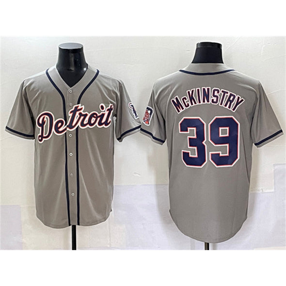 Detroit Tigers #39 Zach McKinstry Gray MWATKINS Cool Base Stitched Jersey