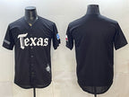 Texas Rangers Blank Black MWATKINS Gothic Mexico 2025 Vapor Premier Limited Stitched Jersey