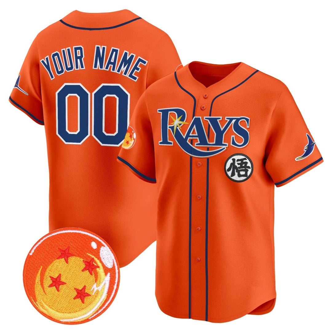 Custom Tampa Bay Rays x Dragon Ball Orange MWATKINS Vapor Premier Limited Jersey - All Stitched