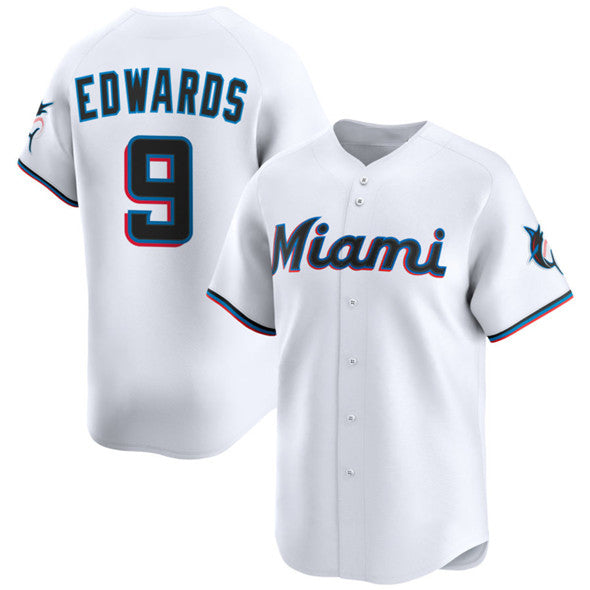 Miami Marlins #9 Xavier Edwards White MWATKINS 2024 Home Limited Stitched Jersey