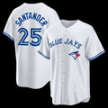 Toronto Blue Jays #25 Anthony Santander White MWATKINS Home Replica Jersey