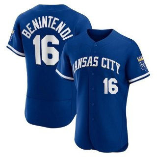 Kansas City Royals #16 Andrew Benintendi Blue MWATKINS Flex Base Stitched Jersey