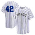 Colorado Rockies #42 Jackie Robinson White MWATKINS Home 2025 Day Replica Jersey