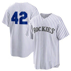 Colorado Rockies #42 Jackie Robinson White MWATKINS Home 2025 Day Replica Jersey