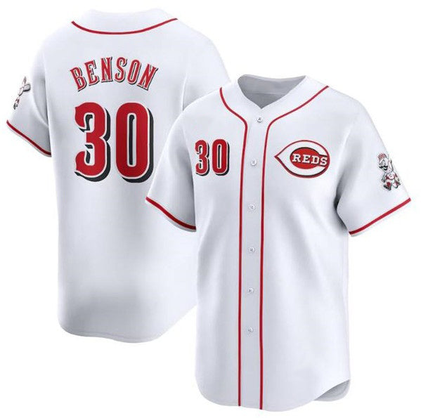 Cincinnati Reds #30 Will Benson White MWATKINS Home Limited Stitched Jersey