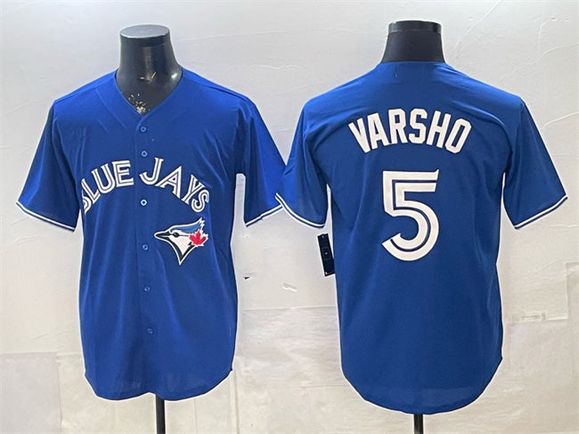 Toronto Blue Jays #5 Daulton Varsho Royal MWATKINS 2025 Cool Base Stitched Jersey