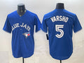 Toronto Blue Jays #5 Daulton Varsho Royal MWATKINS 2025 Cool Base Stitched Jersey