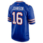 B.Bills #16 Xavier Johnson Royal MWATKINS Game Jersey