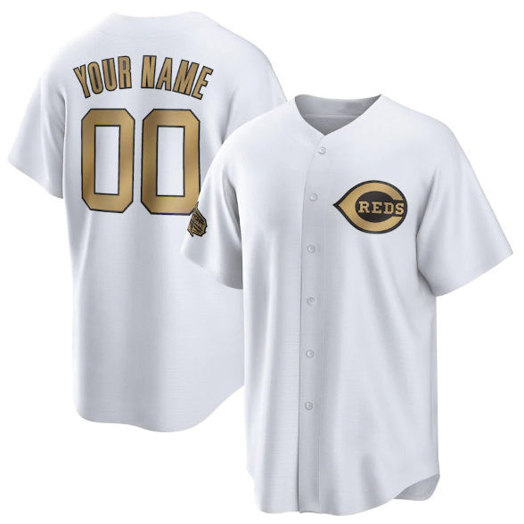 Custom Cincinnati Reds Active Player White MWATKINS 2022 All-Star Cool Base Stitched Jersey