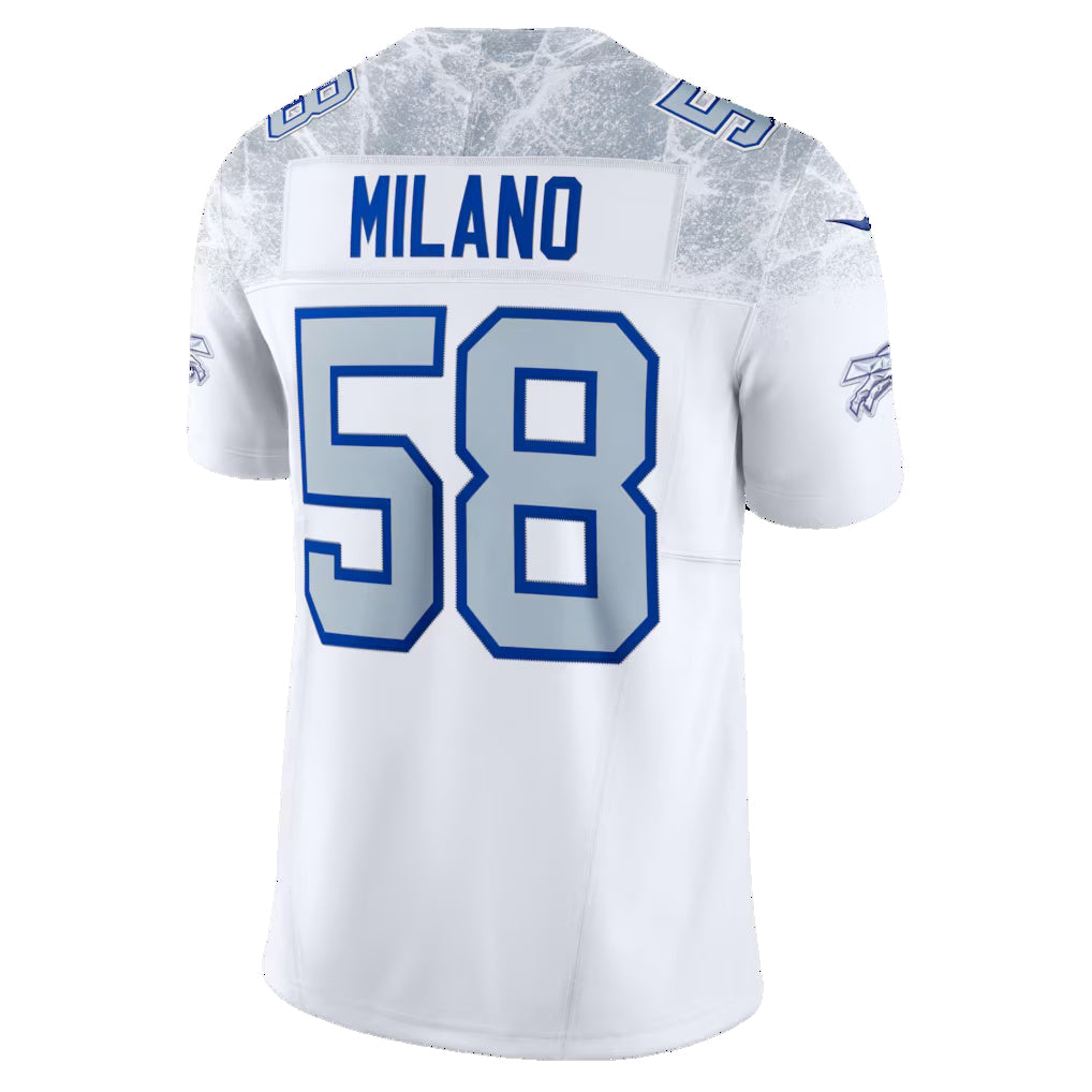 B.Bills #58 Matt Milano White MWATKINS 2025 Rivalries Collection Limited Jersey