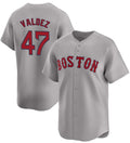 Boston Red Sox #47 Enmanuel Valdez Gray MWATKINS Cool Base Stitched Jersey