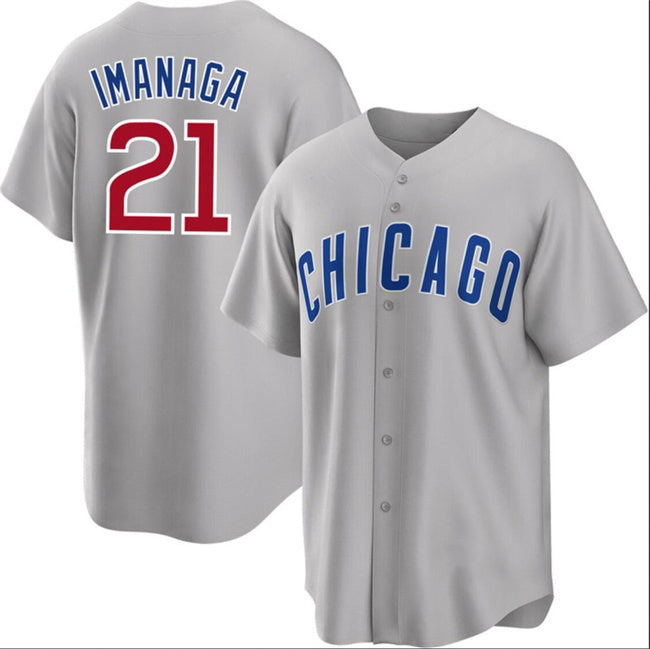 Chicago Cubs #21 Sh¨­ta Imanaga Gray MWATKINS Cool Base Stitched Jersey