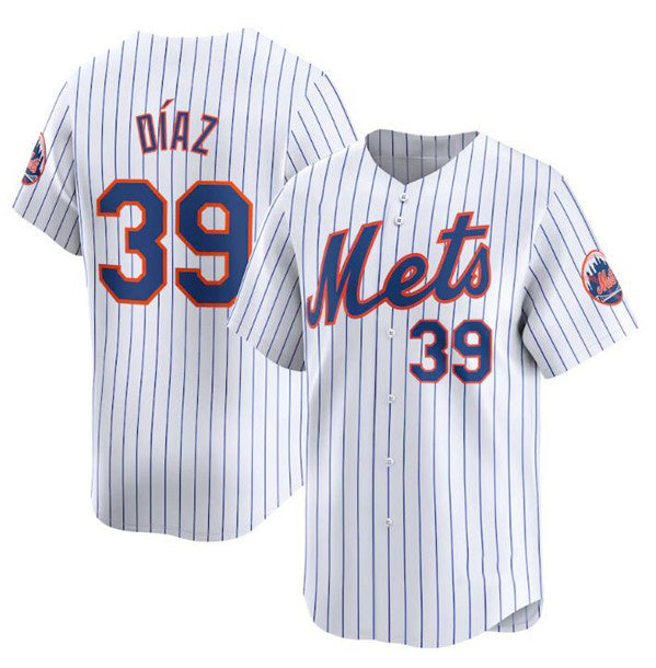 New York Mets #39 Edwin Diaz White MWATKINS 2024 Home Limited Stitched Jersey