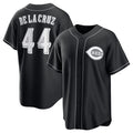 Cincinnati Reds #44 Elly De La Cruz Black MWATKINS Lights Out Limited Stitched Jersey