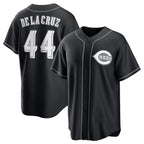 Cincinnati Reds #44 Elly De La Cruz Black MWATKINS Lights Out Limited Stitched Jersey
