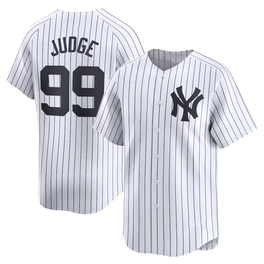 New York Yankees #99 Aaron Judge White MWATKINS Home Limited Player Jerseys
