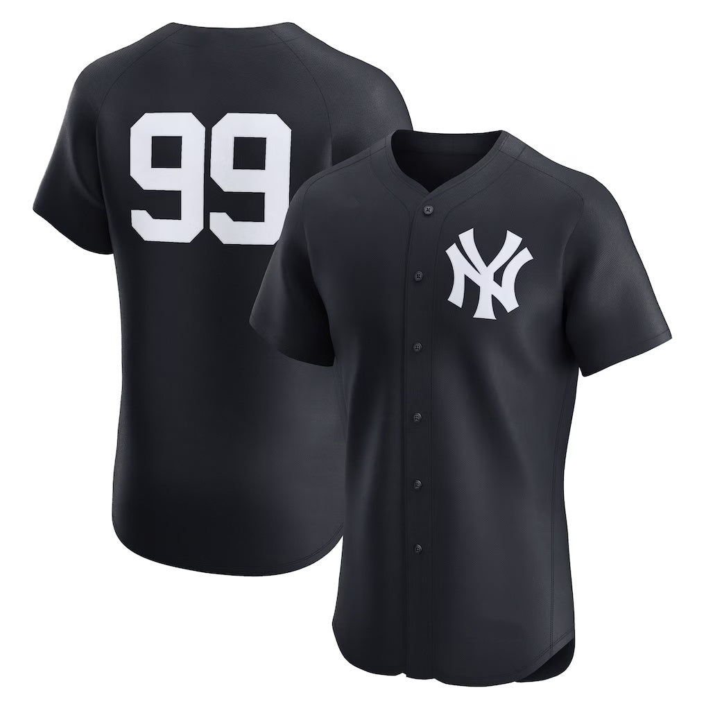 New York Yankees #99 Aaron Judge Navy MWATKINS Alternate 2 Elite Jersey