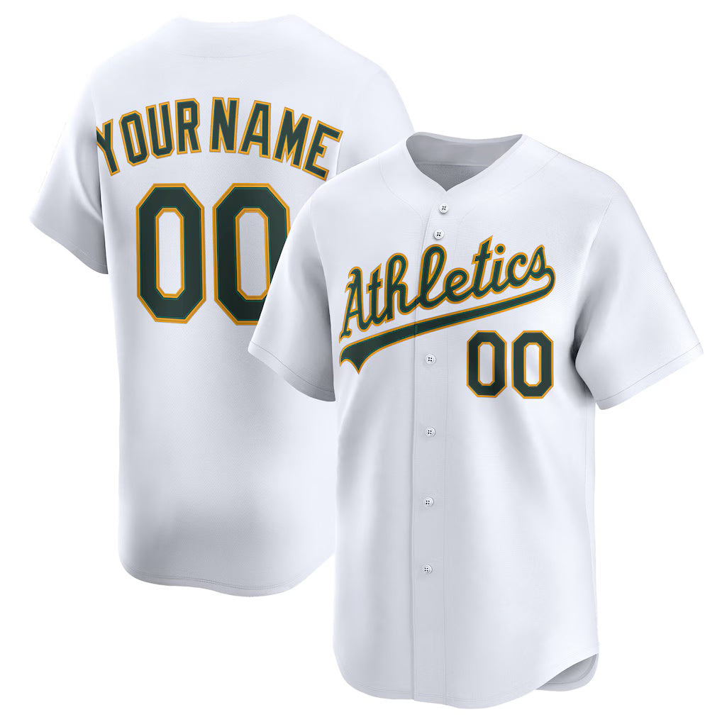 Custom Oakland Athletics White MWATKINS Home Limited Jersey