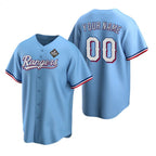 Custom Texas Rangers Active Player Blue MWATKINS 2023 World Series Stitched Jersey