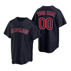 Custom Cleveland Indians Navy MWATKINS Stitched Cool Base Jersey