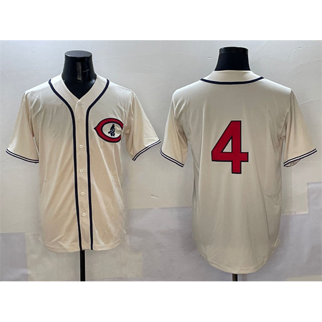 Chicago Cubs #4 Pete Crow-Armstrong Cream MWATKINS Field of Dreams Cool Base Stitched Jersey