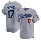 Los Angeles Dodgers #17 Shohei Ohtani Gray MWATKINS Cool Base Stitched Jersey 1