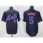 New York Mets #5 David Wright Black MWATKINS Limited Stitched Jersey