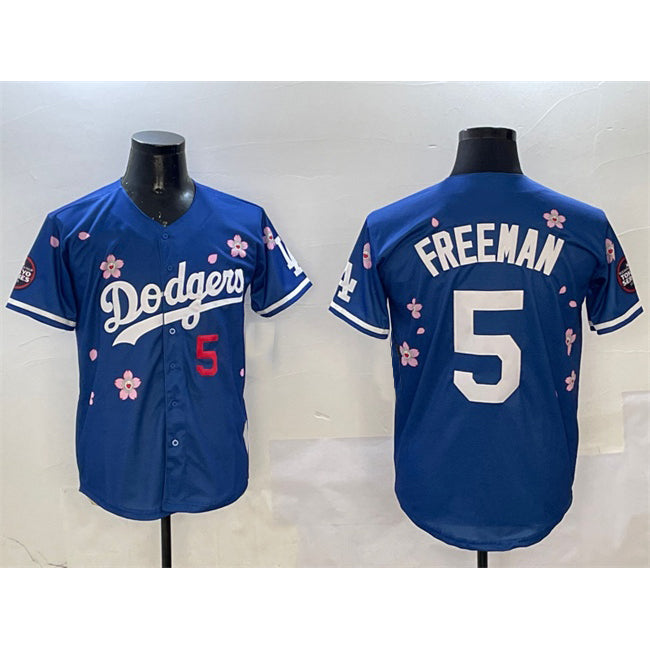 Los Angeles Dodgers #5 Freddie Freeman Royal MWATKINS 2025 Tokyo Series Limited Stitched Jersey