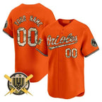 Custom Baltimore Orioles Armed Forces Day Vapor Premier Limited Jersey ¨C Orange MWATKINS