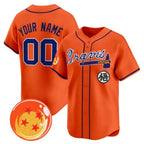 Custom Atlanta Braves x Dragon Ball Orange MWATKINS Vapor Premier Limited Jersey - All Stitched