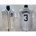 Detroit Tigers #3 Alan Trammell White MWATKINS Cool Base Stitched Jersey