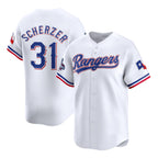 Texas Rangers #31 Max Scherzer White MWATKINS 2023 World Series Champions Stitched Jersey