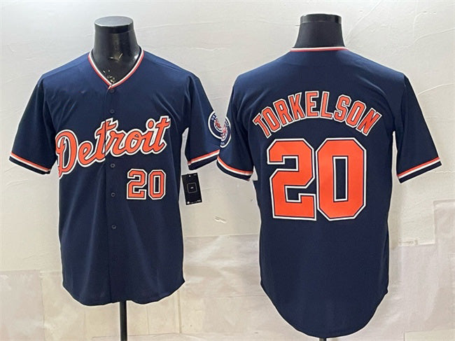 Detroit Tigers #20 Spencer Torkelson Navy MWATKINS 2026 Alternate Vapor Premier Limited Stitched Jersey