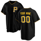 Custom Pittsburgh Pirates Black MWATKINS Alternate Replica Jersey