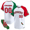Custom Los Angeles Dodgers Mexico California Patch Vapor Premier Limited Jersey V3 ¨C White 2 MWATKINS