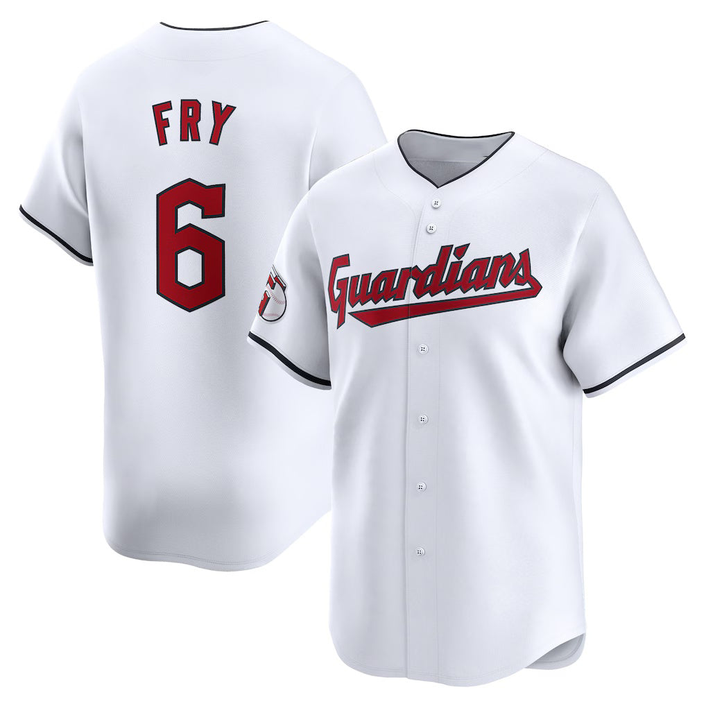 Cleveland Guardians #6 David Fry White MWATKINS Home Limited Player Jersey