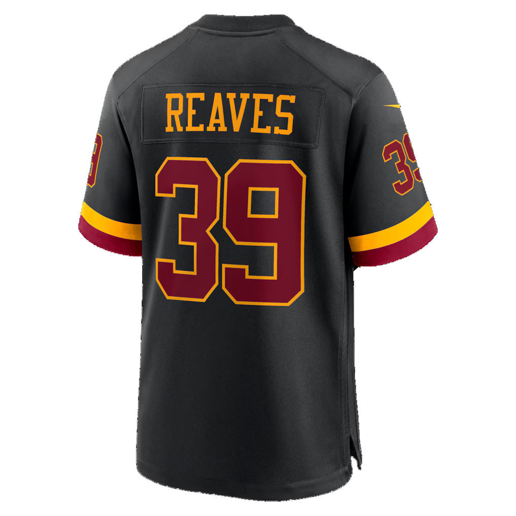 W.Commanders #39 Jeremy Reaves Black MWATKINS Hail Raiser Alternate Game Jersey