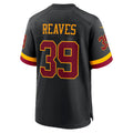 W.Commanders #39 Jeremy Reaves Black MWATKINS Hail Raiser Alternate Game Jersey