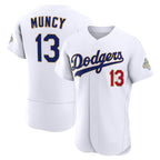 Los Angeles Dodgers #13 Max Muncy White MWATKINS 2026 Gold Collection Authentic Jersey