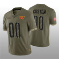 Custom W.Commanders ACTIVE PLAYER 2022 Olive MWATKINS Salute To Service Limited Stitched Jersey