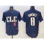 Cleveland Guardians #0 Andres Gimenez Navy MWATKINS 2024 City Connect Limited Stitched Jerseys