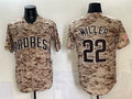 San Diego Padres #22 Mason Miller Tan MWATKINS Camo Cool Base Stitched Jersey
