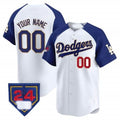 Custom Los Angeles Dodgers 2024 Spring Training Patch Vapor Premier Limited Jersey ¨C White 2 MWATKINS