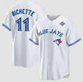 Toronto Blue Jays #11 Bo Bichette White MWATKINS 2025 World Series Home Cool Base Stitched Jersey