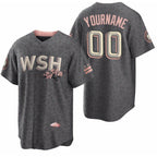 Custom Washington Nationals Active Player 2022 Grey MWATKINS City Connect Cherry Blossom Cool Base Stitched Jersey