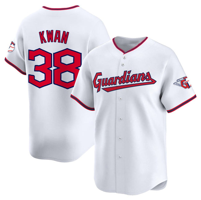 Cleveland Guardians #38 Steven Kwan White MWATKINS Home Limited Stitched Jersey
