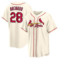 St. Louis Cardinals #28 Nolan Arenado Cream MWATKINS Alternate 2 Replica Jersey