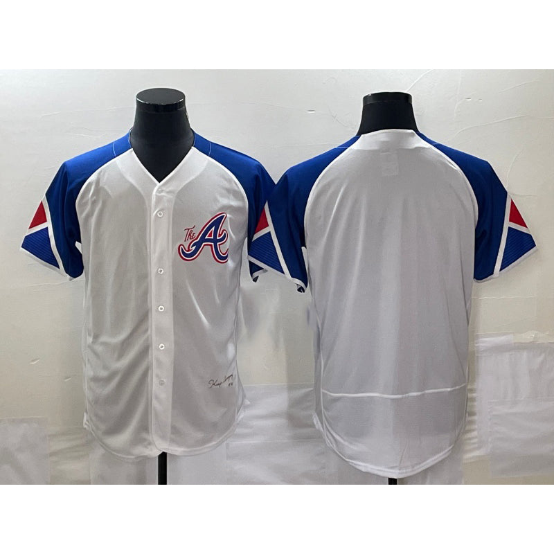 Atlanta Braves Blank White MWATKINS 2023 City Connect Flex Base Stitched Jersey