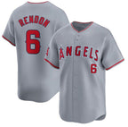 Los Angeles Angels #6 Anthony Rendon Gray MWATKINS Away Limited Stitched Jersey